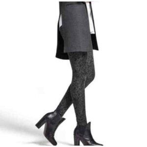 CABI 3212 Safari Leggings Animal Print Stretch Pant Black Grey S Leopard Women